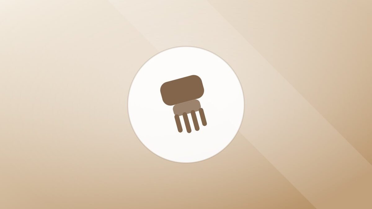 Illustration of a grooming brush on a warm background