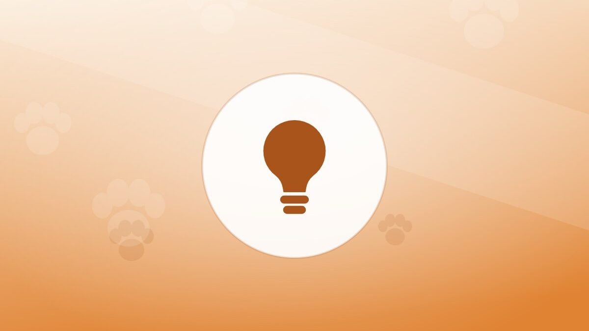 Illustration of a lightbulb on a warm background