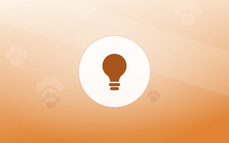 Illustration of a lightbulb on a warm background