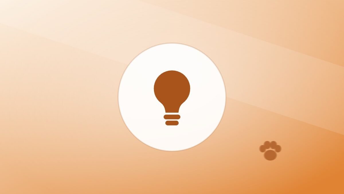 Illustration of a lightbulb on a warm background