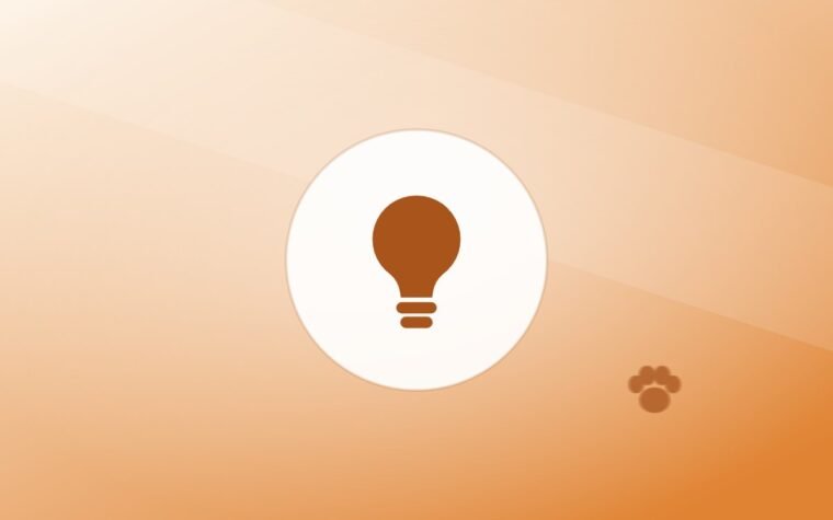 Illustration of a lightbulb on a warm background