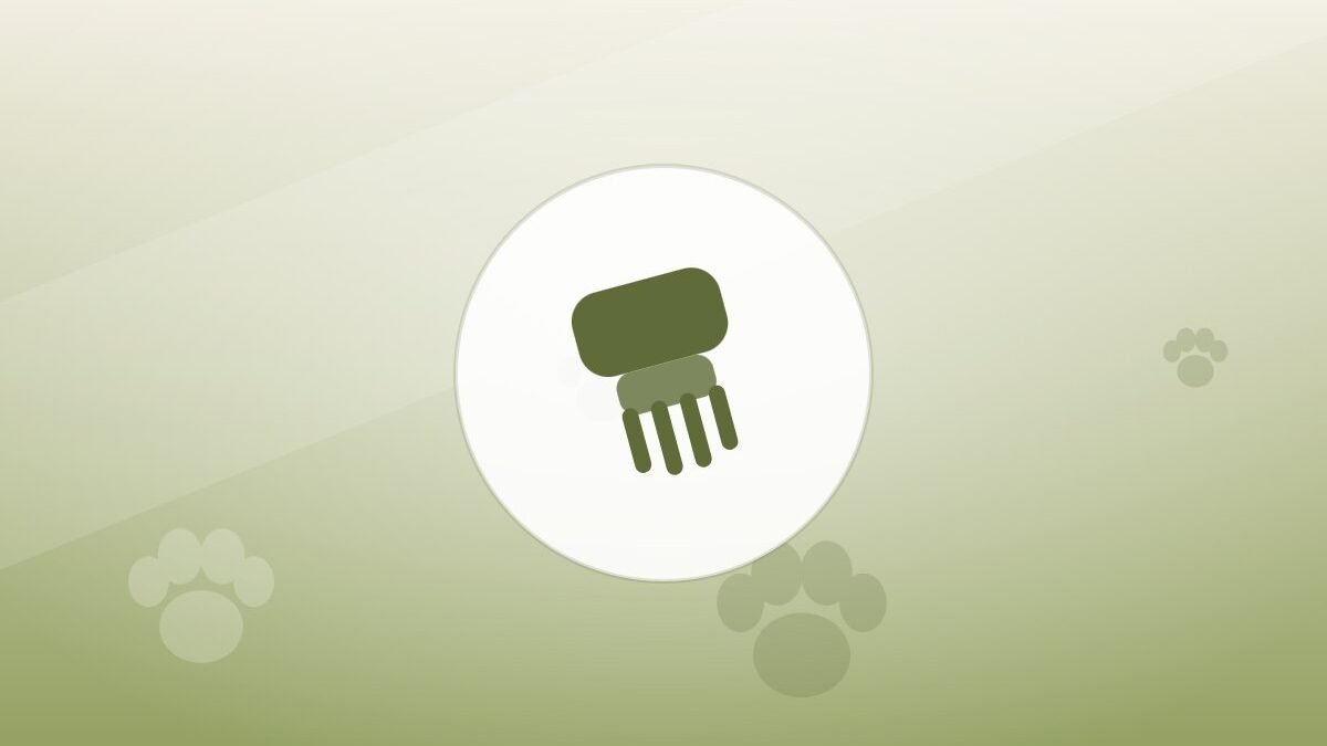 Illustration of a grooming brush on a warm background