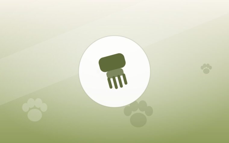 Illustration of a grooming brush on a warm background